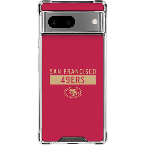NFL San Francisco 49ers Red Performance Series Google Pixel 7a Clear Case